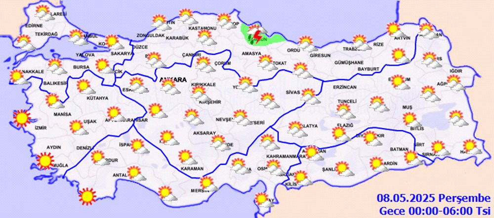 Meteoroloji'den 13 il için sağanak yağış uyarısı (7 Mayıs Çarşamba hava durumu) - 5