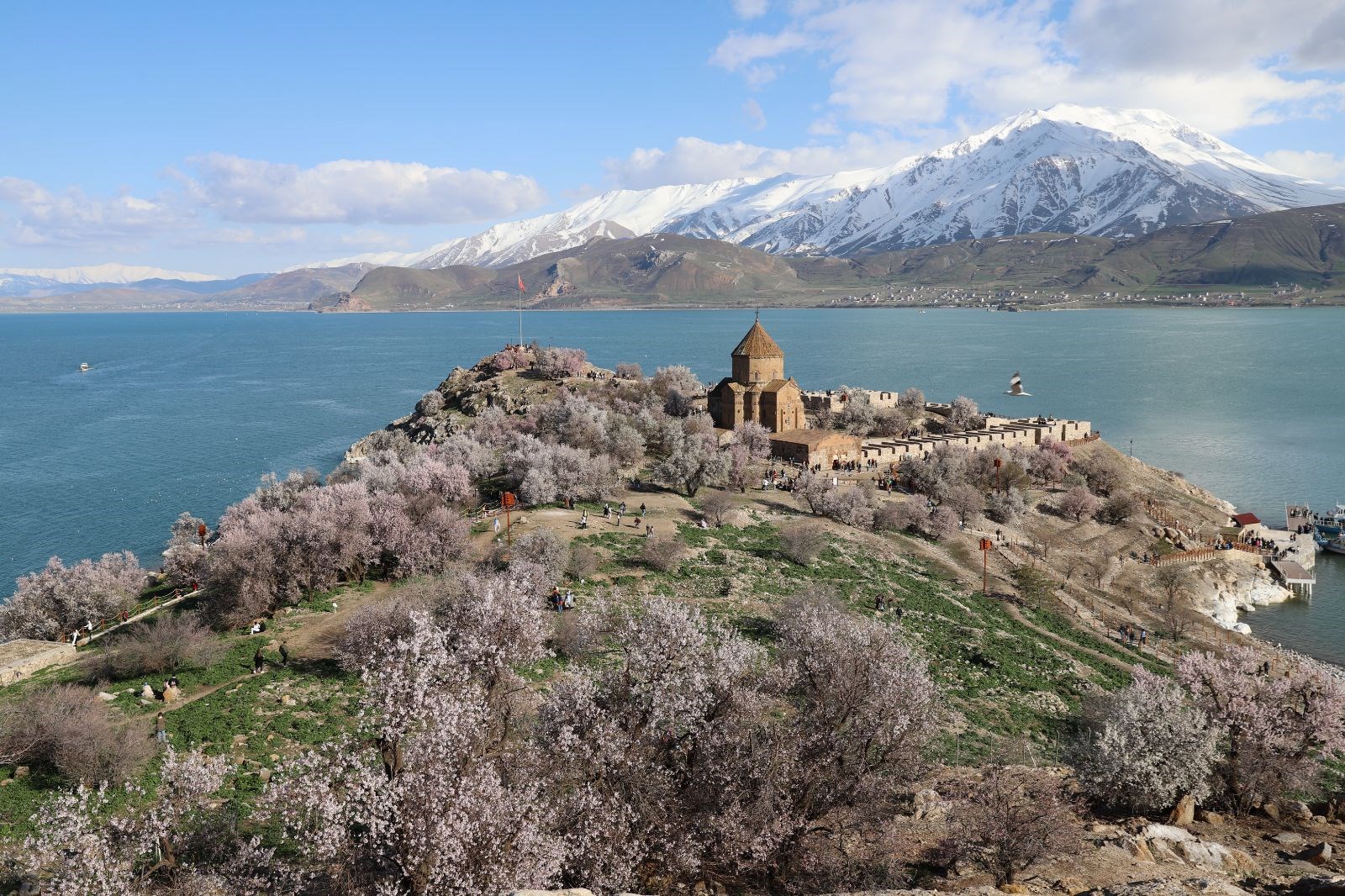 Akdamar Adası bahar renklerine büründü