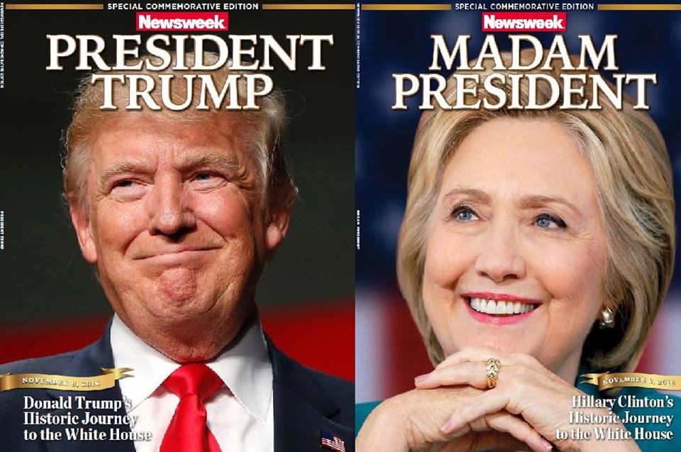 Newsweek iki ayrı özel sayı hazırladı ancak hata yaparak sadece Clinton özel sayısını dağıttı.