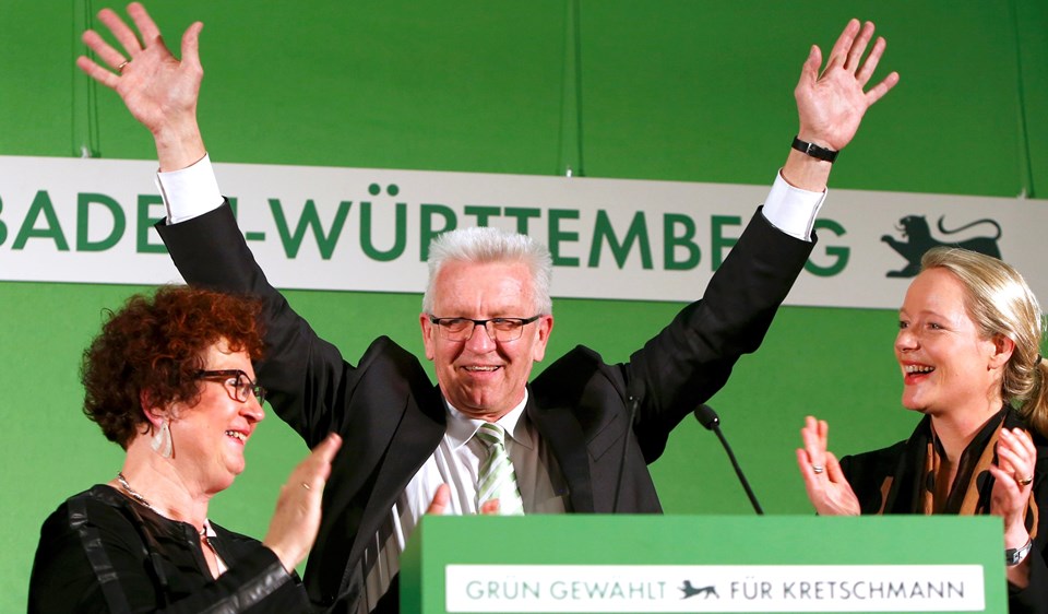 Baden-Württemberg'de Yeşiller'in birinci parti çıkmasında aslan payı eyaletin başbakanı Winfried Kretschmann'a ait.