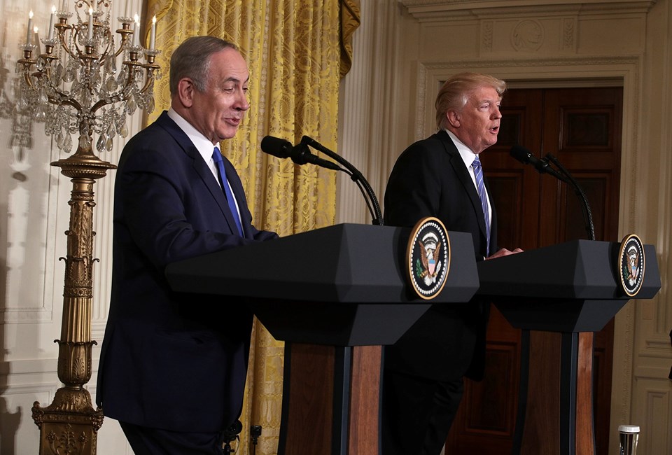 İsrail Başbakanı Benjamin Netanyahu ve ABD Başkanı Donald Trump