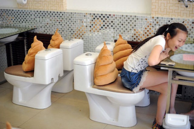 Restaurant toilet sex