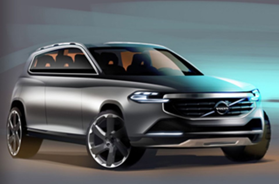 XC90 tasarım eskizlerinden biri.
