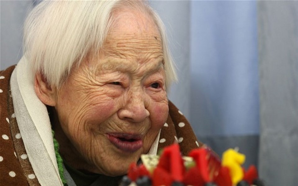 116 yaşındaki Misao Okawa dünyanın en yaşlı kadınları arasında.