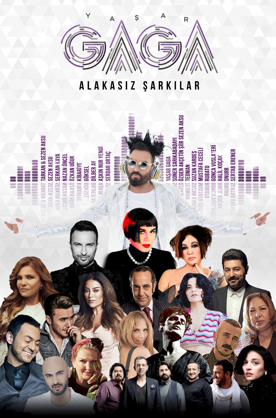 Yaşar Gaga'nın 'Alakasız Şarkılar' albümünde Sezen Aksu, Tarkan, Nazan Öncel, Özkan Uğur, Sertab Erener, Serdar Ortaç, Serkan Kaya, Göksel, Mustafa Ceceli, Teoman, Soner Sarıkabadayı, Dilber Ay, Kibariye, Aşkın Nur Yengi, Suzan Kardeş, Gonca Vuslateri, Rubato, Onurr ve Halil Koçak gibi Türkiye'nin önemli yorumcuları bir araya geldi. Repertuar ve stüdyo çalışmaları 3,5 senede tamamlanan proje iki ayrı albüm ve toplamda 4 CD'den oluşuyor. Projenin ilki 8 Haziran'da Poll Production etiketiyle müzikseverlerle buluşuyor.