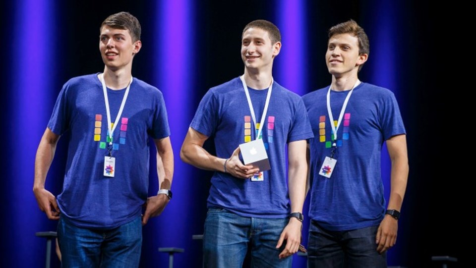 Workflow uygulamasını geliştiren Ari Weinstein, Conrad Kramer ve Nick Frey.