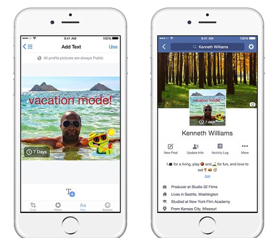 'vacation mode! (tatil modu) kullanıcıların belirli bir süre aralığına özel profil fotoğrafı belirlemesine imkan verecek.