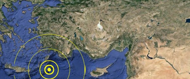 Akdeniz'de deprem