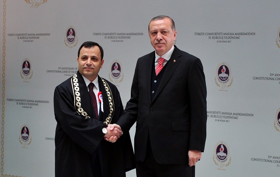 AYM Başkanı Arslan ve Cumhurbaşkanı Erdoğan