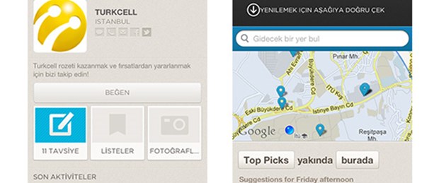 Foursquare artık Türkçe
