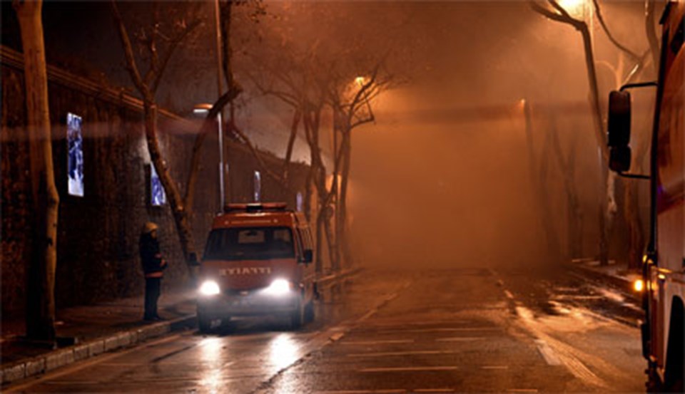 Yangın sırasında bölgeyi yoğun duman kapladı.