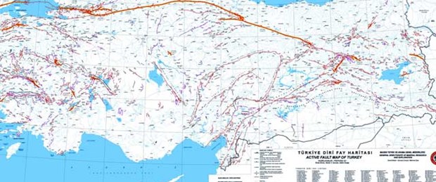 İşte yenilenmiş fay haritası