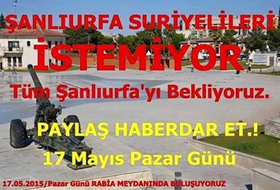 Sosyal medyada paylaşılan bu görselle Şanlıurfalılar mitinge davet edildi.