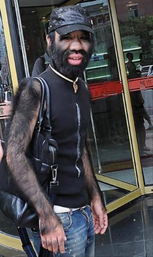 Wolfman hairy face