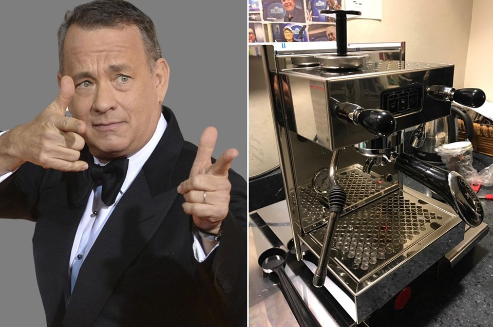 Hanks, hediye olarak espresso makinelerinin Ferrari'si kabul edilen Pasquini markayı tercih etti.