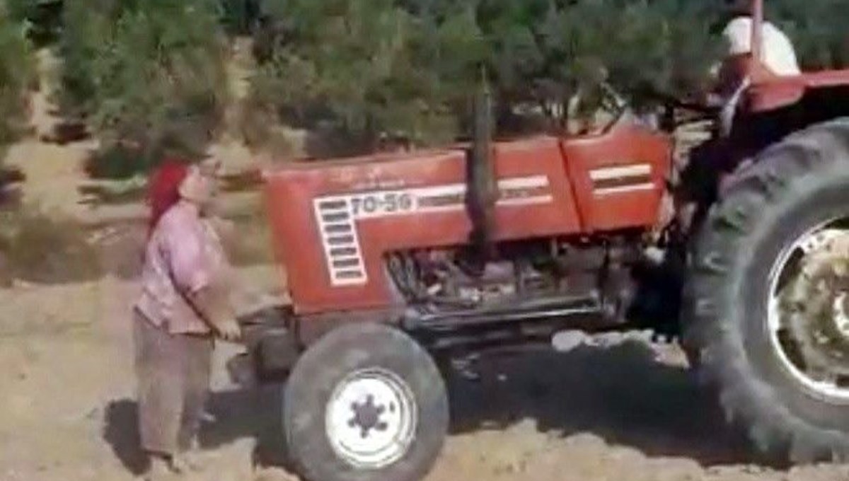 Traktörü ablasının üzerine sürdü