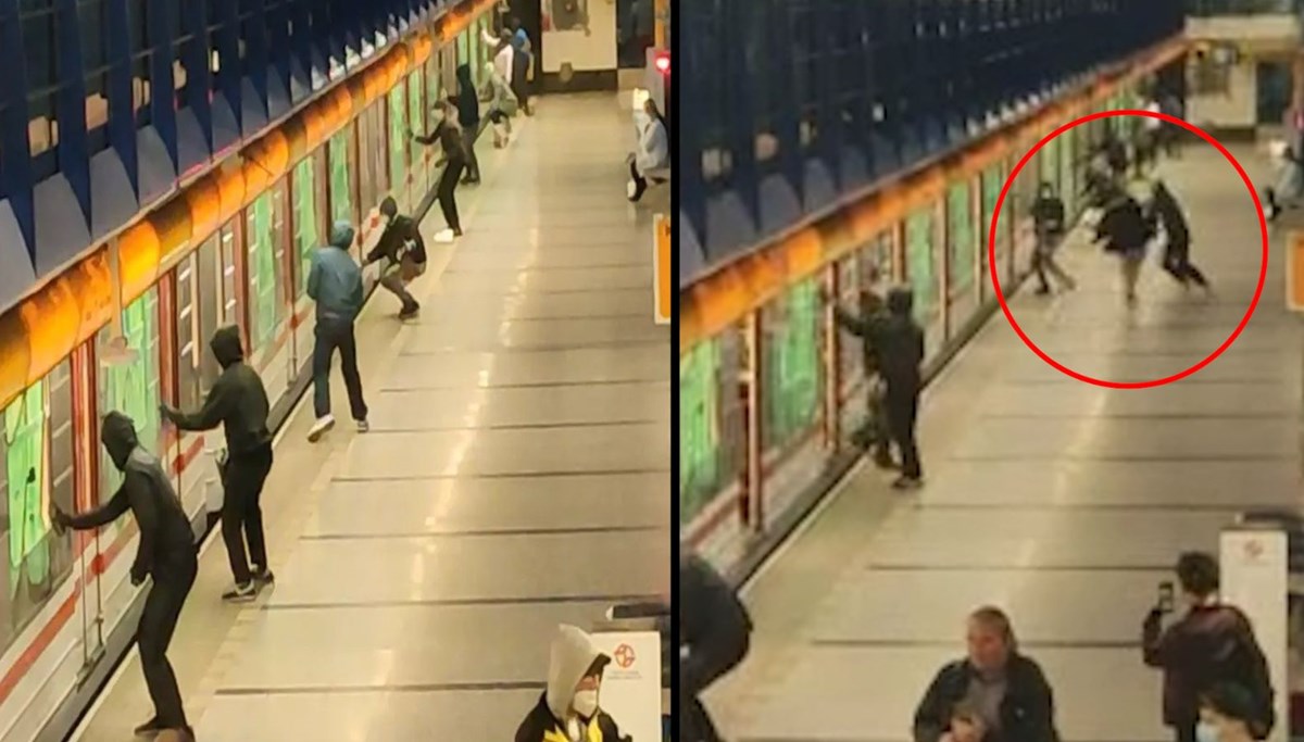 Prag metrosunda boyalı saldırı: Yolcular müdahale etti
