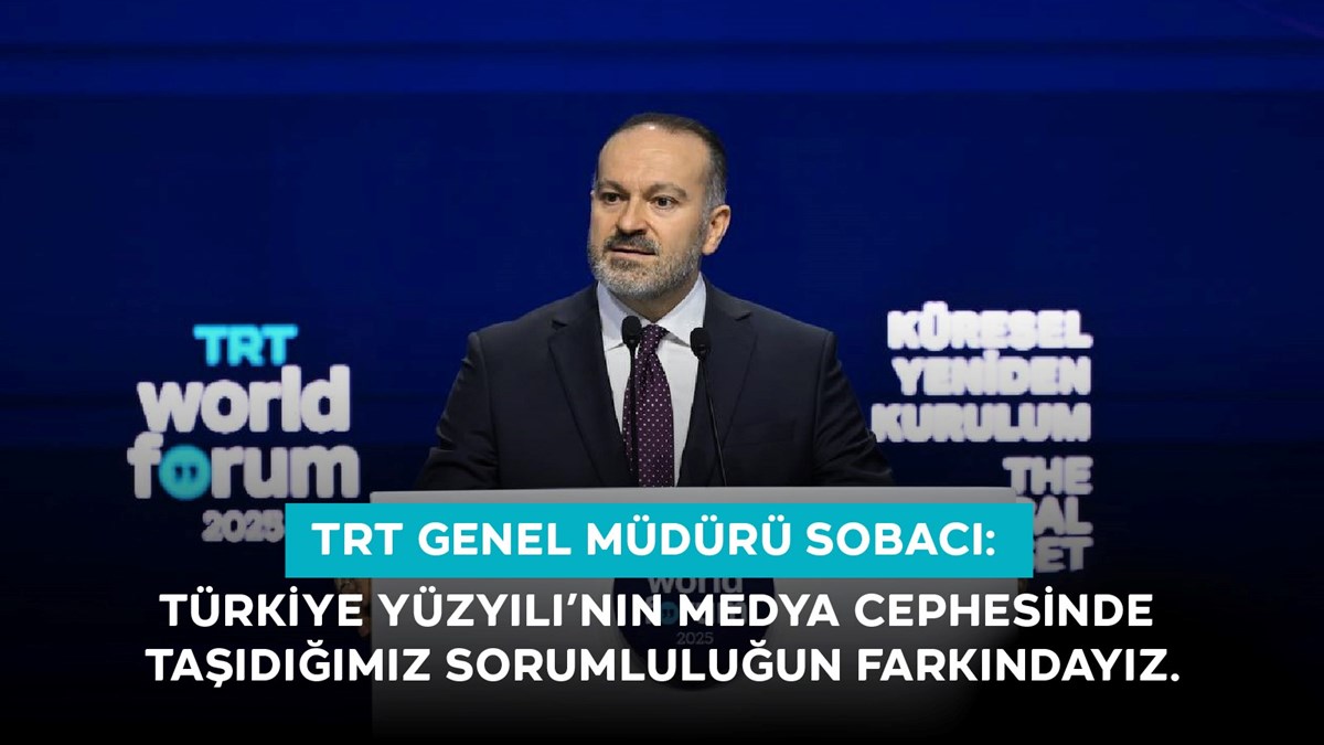 TRT Genel Müdürü Mehmed Zahid Sobacı, TRT World Forum 2025’in açılışına katılarak konuşma yaptı. TRT Genel Müdürü Mehmed Zahid Sobacı, TRT World Forum 2025’in açılışına katılarak konuşma yaptı.