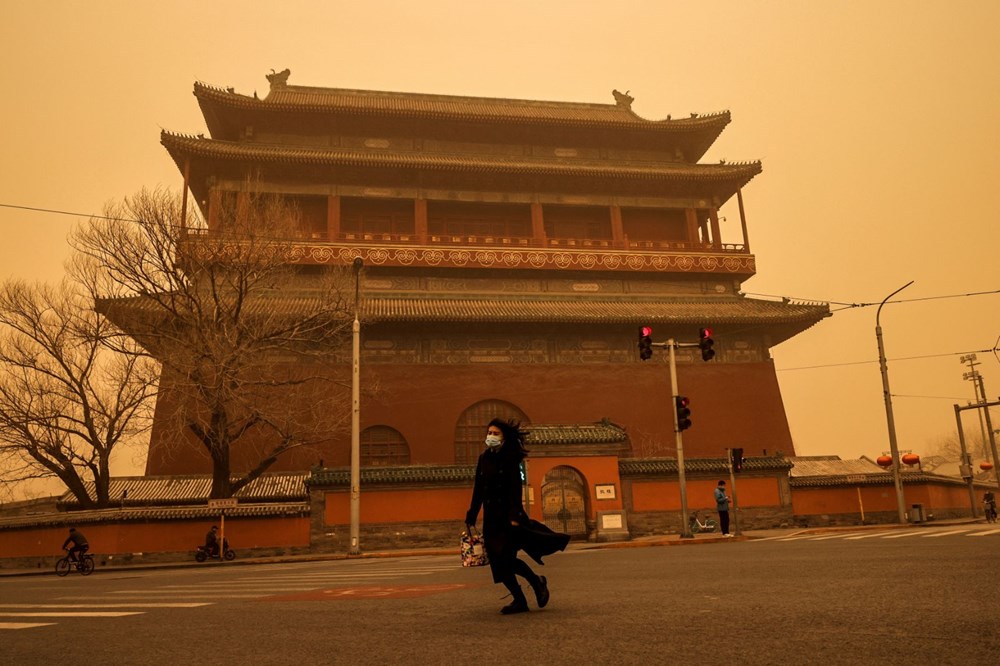 Çin’in başkenti Pekin’de son 10 yılın en büyük kum fırtınası - 8