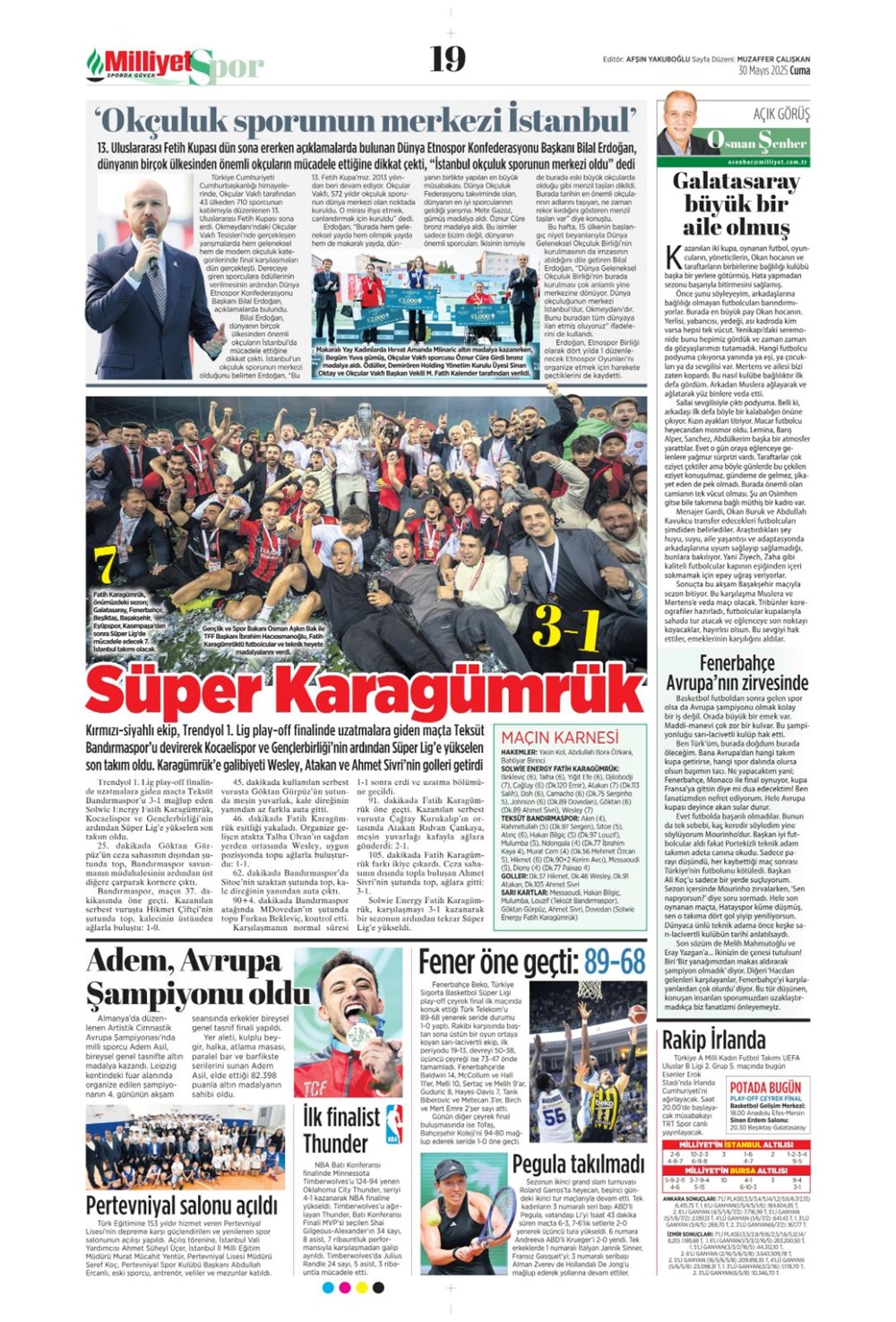 "İlkay sürprizi" (30 Mayıs 2025 spor manşetleri) - 12