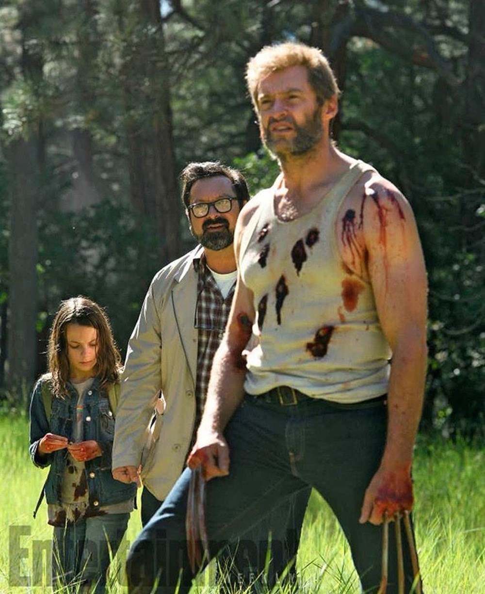 James Mangold, Hugh Jackman ve Dafne Keen / <b>Logan</b> (2017) .