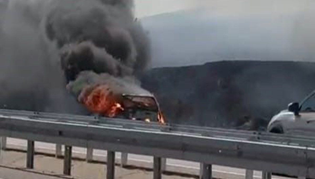 LPG'li otomobil alevlere teslim oldu