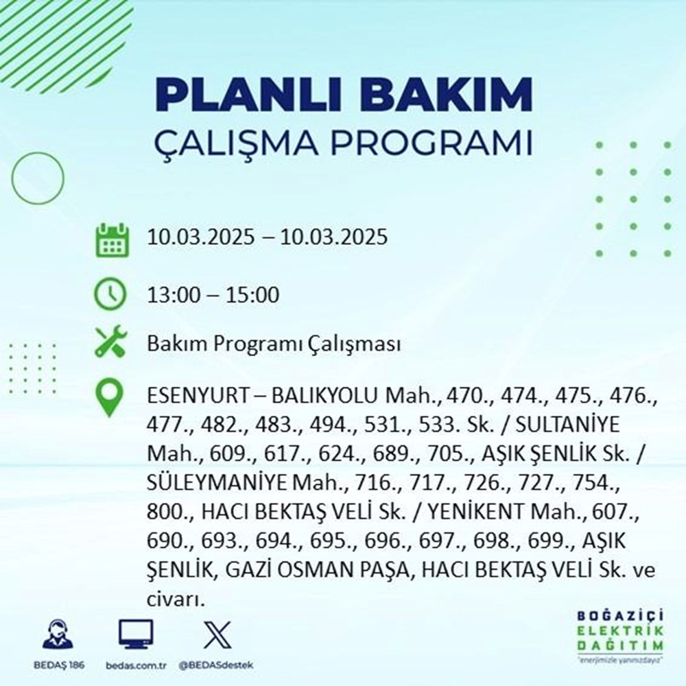 İstanbul'da Elektrikler Gidiyor: 22 İlçede Yarın Hayat Duracak mı? (10 Mart BEDAŞ Kesinti Alarmı) 101 BTpi7PSb0SrXnVrOn2X8A