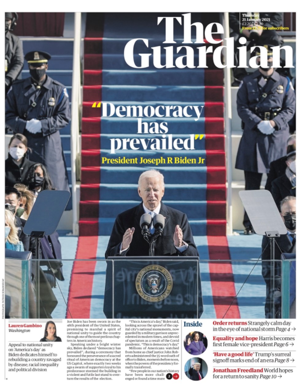 Dünya manşetlerinde Joe Biden: ABD'nin kurtuluşu - 1