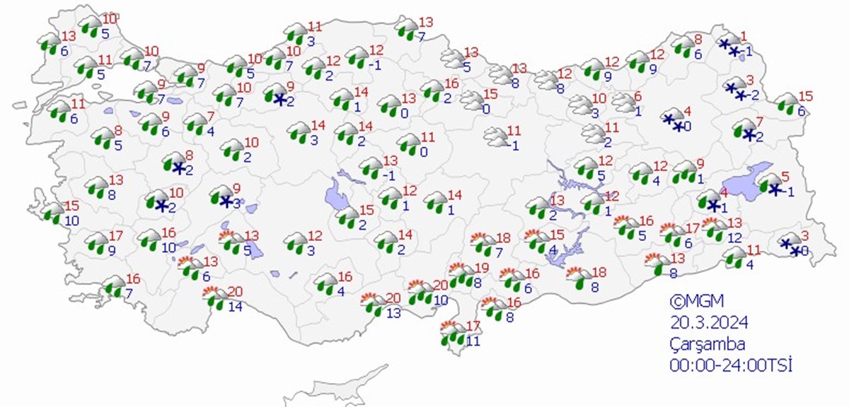 Yarın hava nasıl olacak? 20 Mart hava durumu tahminleri