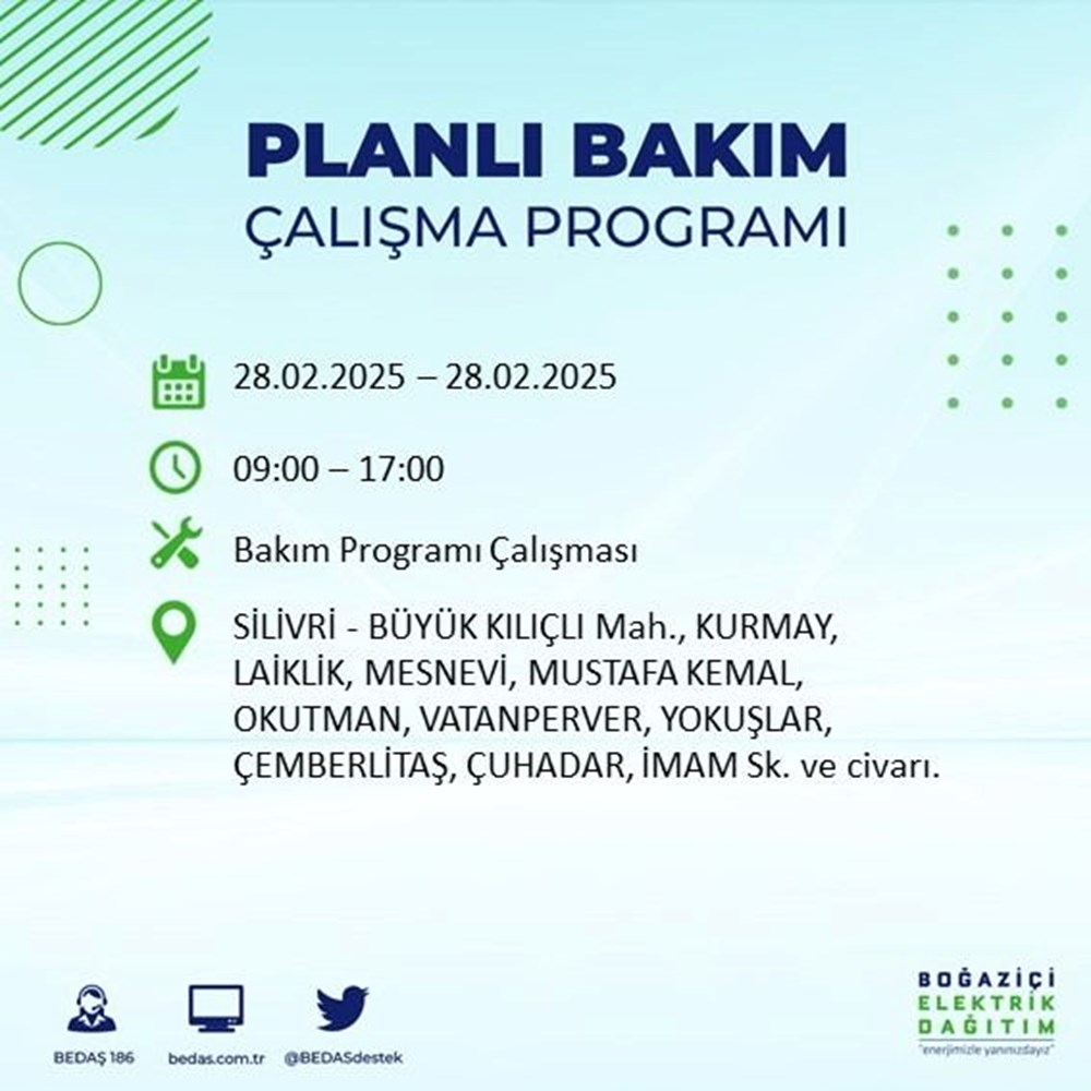İstanbul'da Elektrikler Ne Zaman Gelecek? 21 İlçede BEDAŞ Kesinti Alarmı (28 Şubat) 128 GQhKVMavEq5AtLaAIYMNA