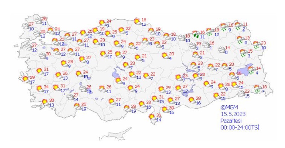Hafta sonundan itibaren sıcaklıklar artıyor (12 Mayıs MGM hava durumu raporu) - 17
