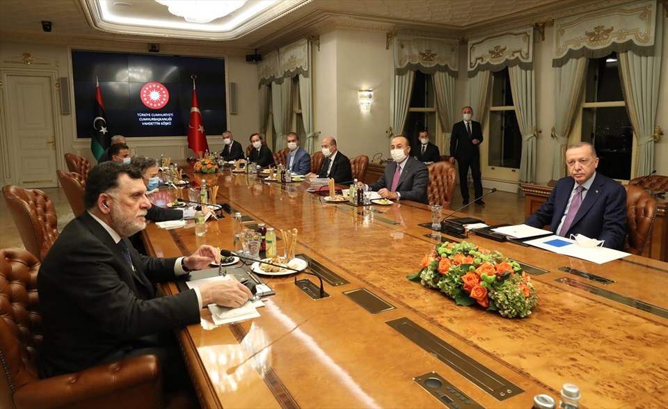 Libya Ulusal Hükümet Başkanı  Serrac, Cumhurbaşkanı Erdoğan'la görüştü - 1