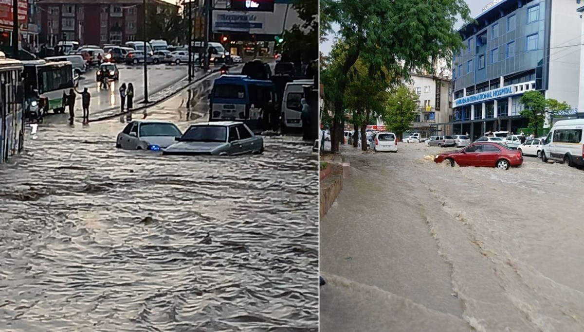 Ankara'da sağanak yağış