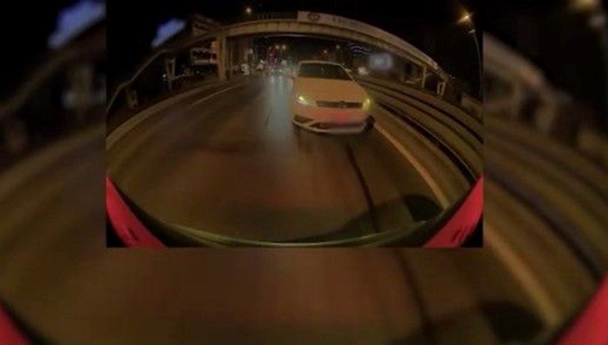 İstanbul'da D-100'de korku dolu anlar İstanbul'da D-100'de korku dolu anlar