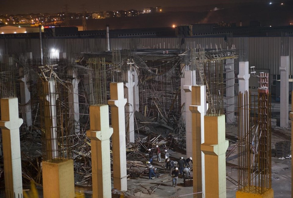 Ankara'da inşaat iskelesi çöktü: 7 yaralı - 2