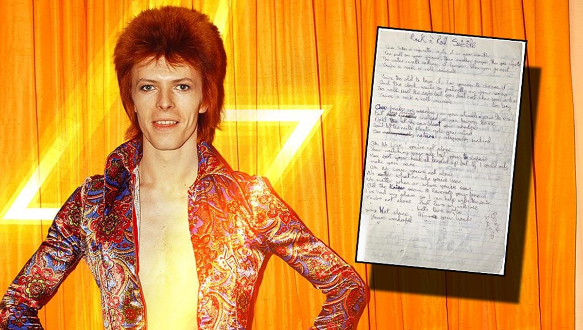 David Bowie'nin el yazısı şarkı sözüne 126 bin dolar David Bowie'nin el yazısı şarkı sözüne 126 bin dolar