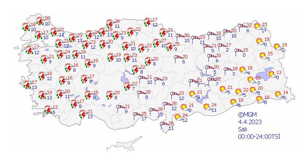 60 il için sarı ve turuncu kodlu uyarı (Bu hafta hava nasıl olacak?) - 8