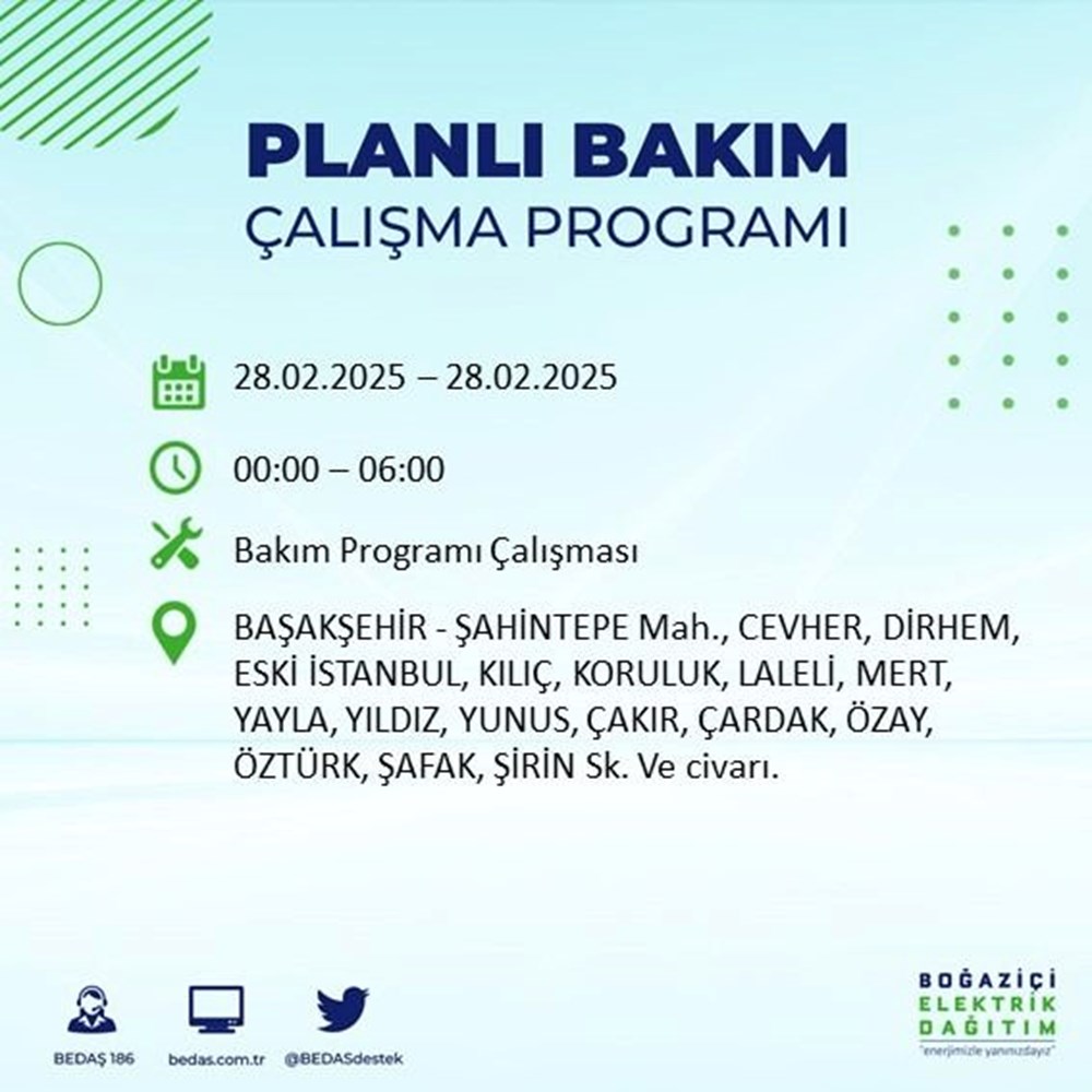 İstanbul'da Elektrikler Ne Zaman Gelecek? 21 İlçede BEDAŞ Kesinti Alarmı (28 Şubat) 92 j 6bPQRrUK WyaTmbsY w