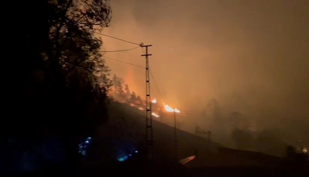 Trabzon'un birçok noktasında orman yangını - 8