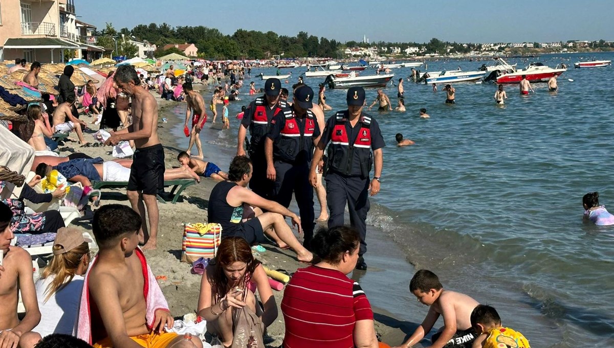 Tekirdağ sahilleri doldu taştı