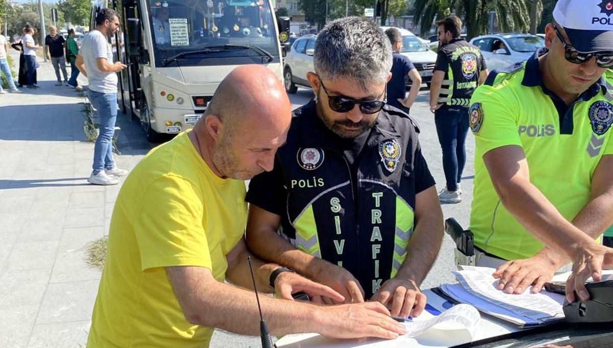 İstanbul’da minibüslere yönelik denetim | Cezaya “Havalar çok sıcak” diye itiraz etti