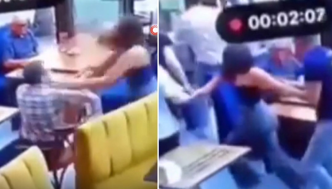 Garsona tokat attı, tekme tokat dayak yedi