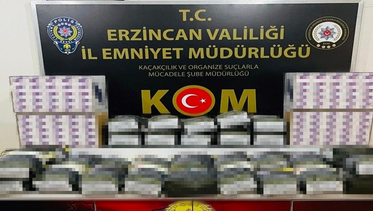 Erzincan'da kaçakçılık operasyonu