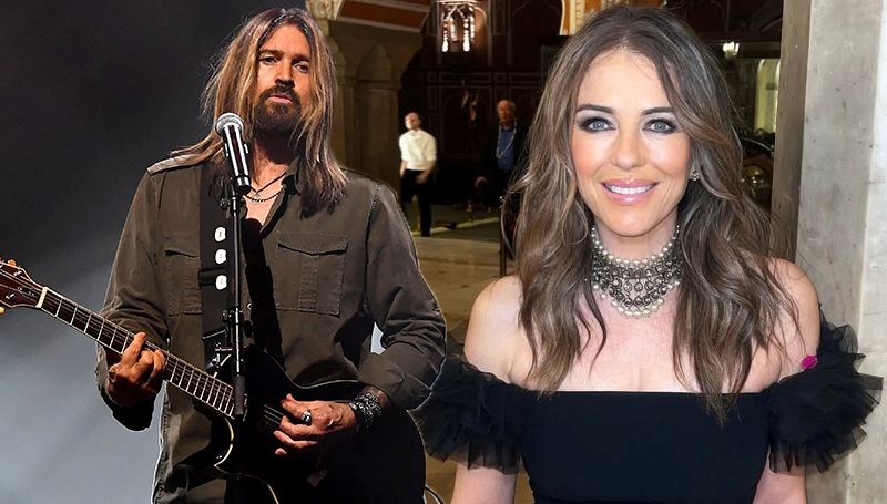 Elizabeth Hurley ile Billy Ray Cyrus'tan aşk pozu