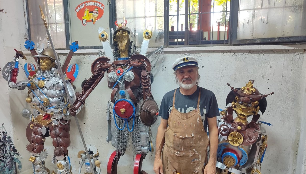 Hurda demirleri sanat eserine dönüştürüyor: ''Derdim satmak değil''