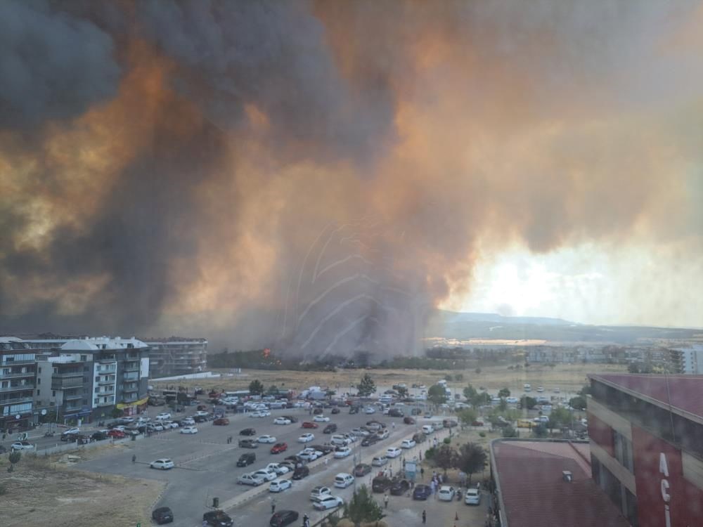 Çanakkale'de orman yangını bir anda büyüdü: Üniversite boşaltıldı, itfaiyeciler son anda kurtuldu - 3