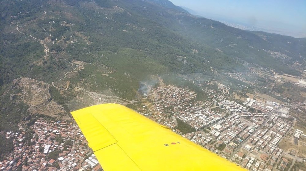 İzmir’de yerleşim yerlerine yakın bölgede orman yangını - 6