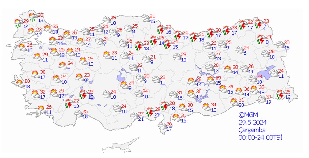 Meteoroloji'den 19 il için sarı kodlu uyarı: Sıcaklık azalıyor, kuvvetli yağış geliyor! (Yeni haftada hava nasıl olacak?) - 15