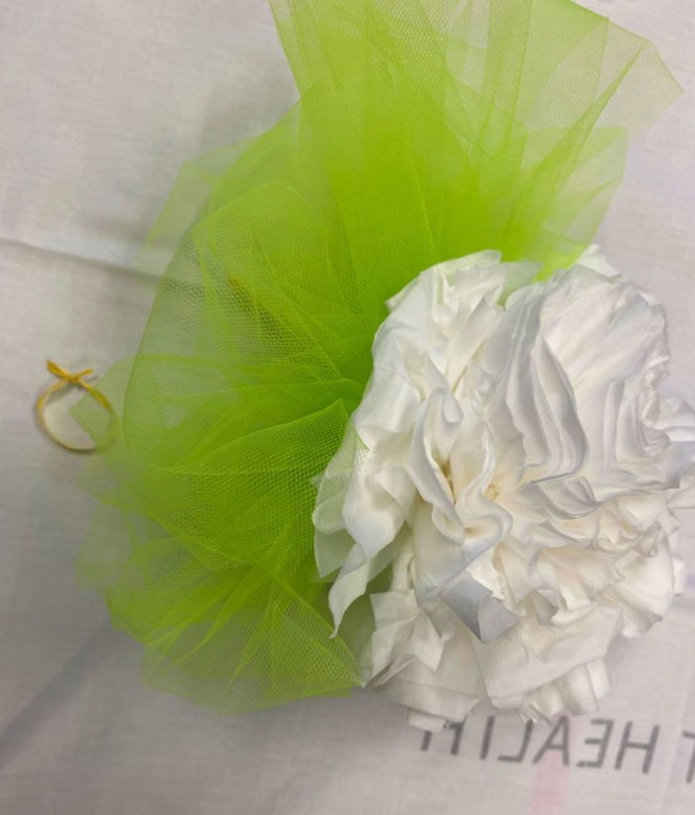 Lime Green Tissue Paper Flower