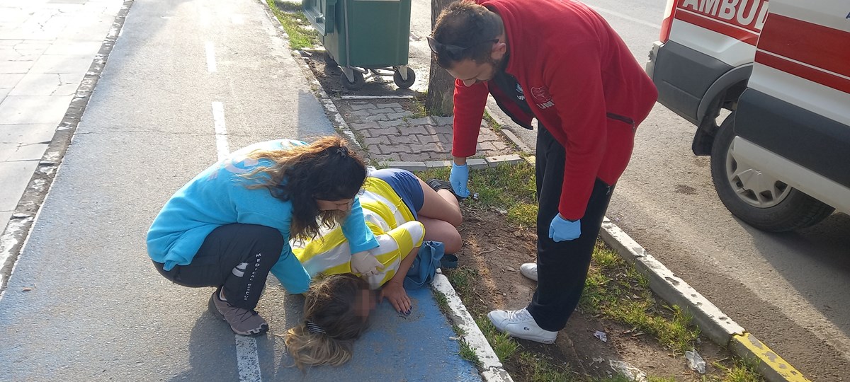 Kadına ilk müdahaleyi sağlık ekipleri yaptı
